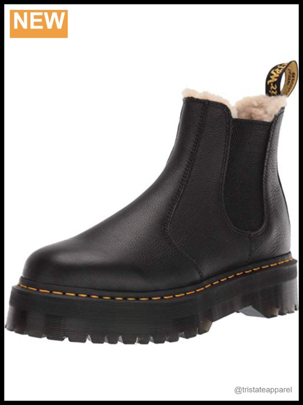 Dr. Martens 2976 Gaucho Chelsea Boots Platform Faux Fur Lined